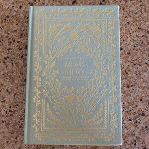 Journal Book Moss Green with Gold Lettering "Mom's Story" Keepsake Gift